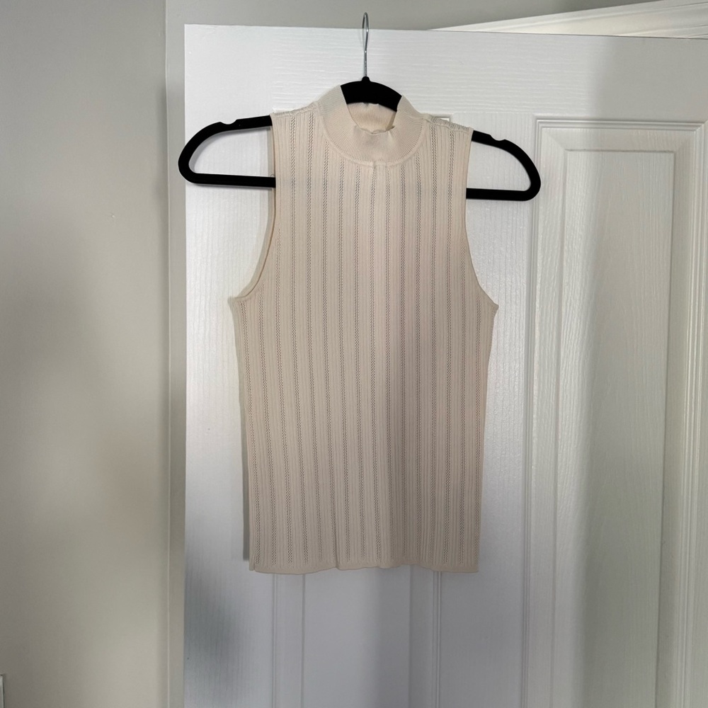 Marciano Sleeveless Cream Knit Top